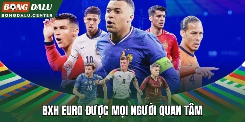 BXH Euro được mọi người quan tâm