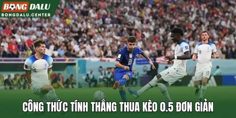 Công thức tính thắng thua kèo 0.5 đơn giản