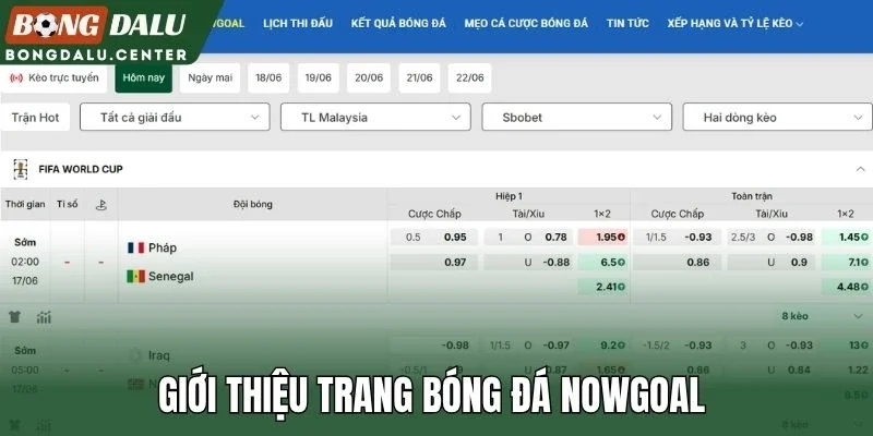 Giới thiệu trang bóng đá Nowgoal