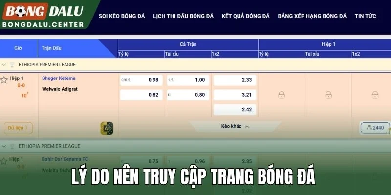 Lý do nên truy cập trang bóng đá