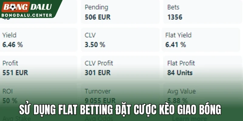 Sử dụng Flat Betting đặt cược kèo giao bóng