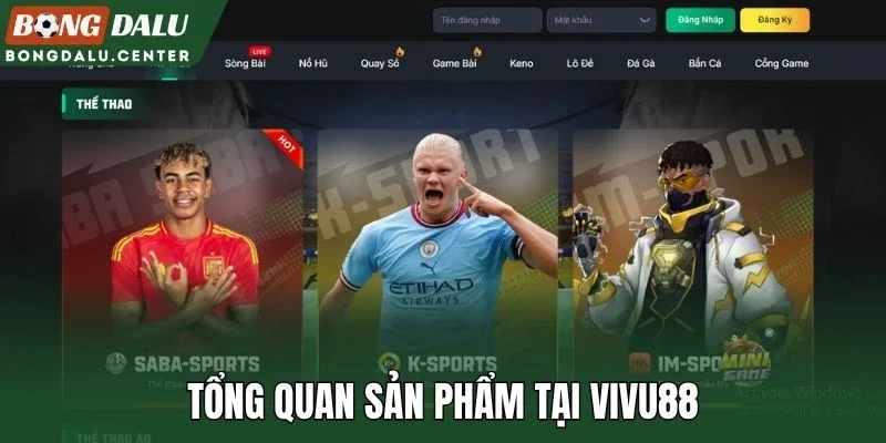 Tổng quan sản phẩm tại Vivu88